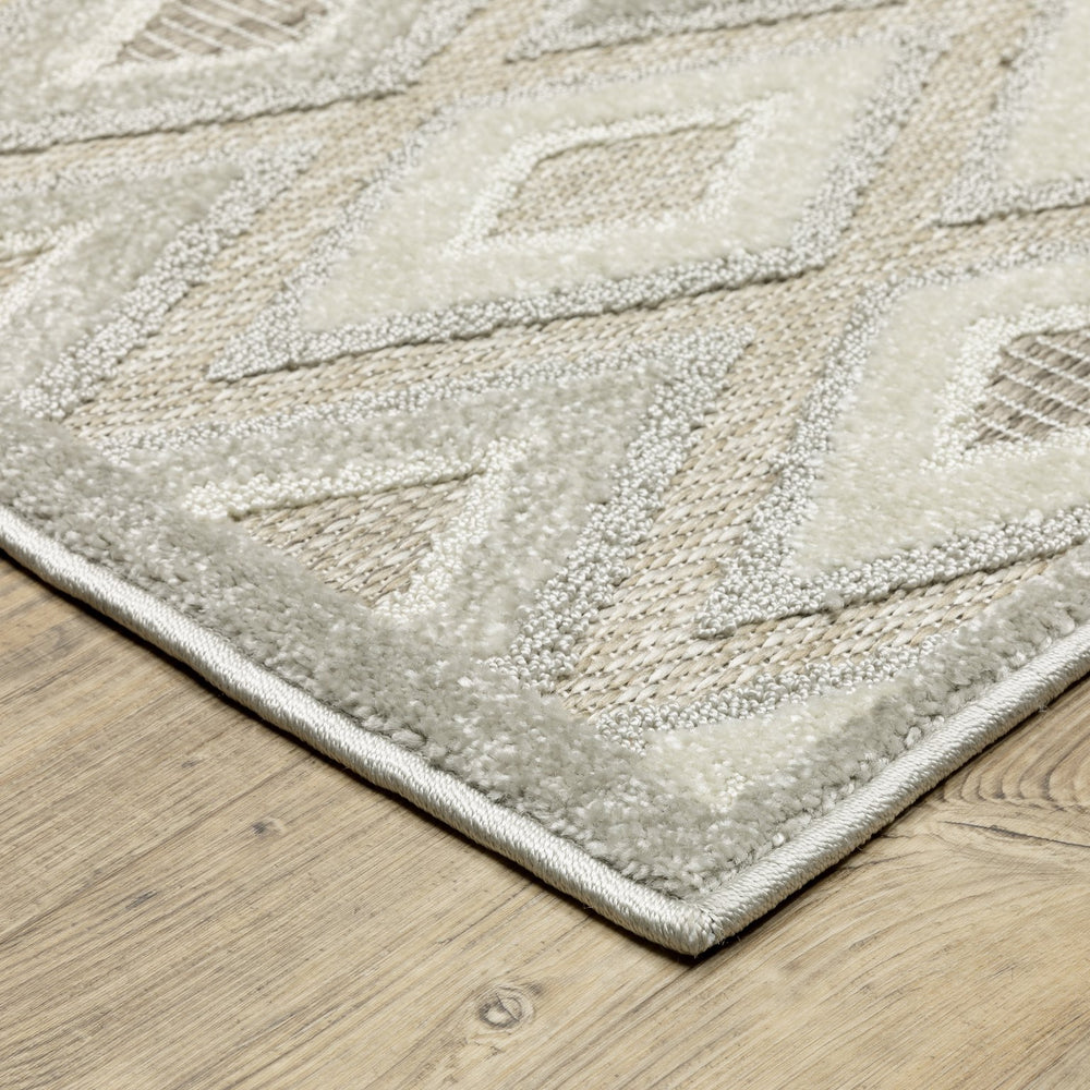 Oriental Weavers Tangier Indoor Area Rug - Global Patterns In Neutral Tones For A Sophisticated Home Décor Look Beige,Grey Polypropylene Ttan02300390st
