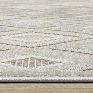 Oriental Weavers Tangier Indoor Area Rug - Global Patterns In Neutral Tones For A Sophisticated Home Décor Look Beige,Grey Polypropylene Ttan02300390st