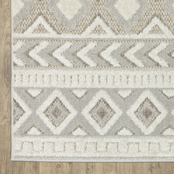 Oriental Weavers Tangier Indoor Area Rug - Elegant Global Patterns In Neutral Tones For Sophisticated Decor Grey,Beige Polypropylene Ttan06300390st