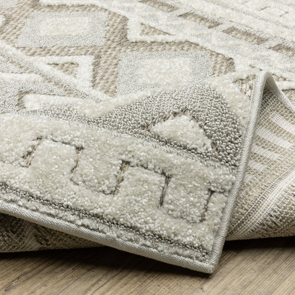 Oriental Weavers Tangier Indoor Area Rug - Elegant Global Patterns In Neutral Tones For Sophisticated Decor Grey,Beige Polypropylene Ttan06300390st