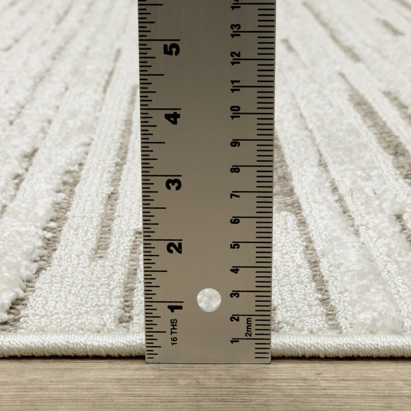 Oriental Weavers Tangier Indoor Area Rug - Global Patterns In Neutral Tones With Textured, Multi-level Construction Ivory,Brown Polypropylene Ttan07100152st