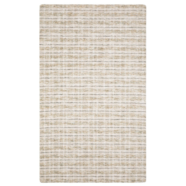 Oriental Weavers Thatcher Hand-Loomed Beige Plaid Area Rug 8'X10' — Wool-Like Recycled Pet, Low-Shed, Easy Care TTHA02243305ST