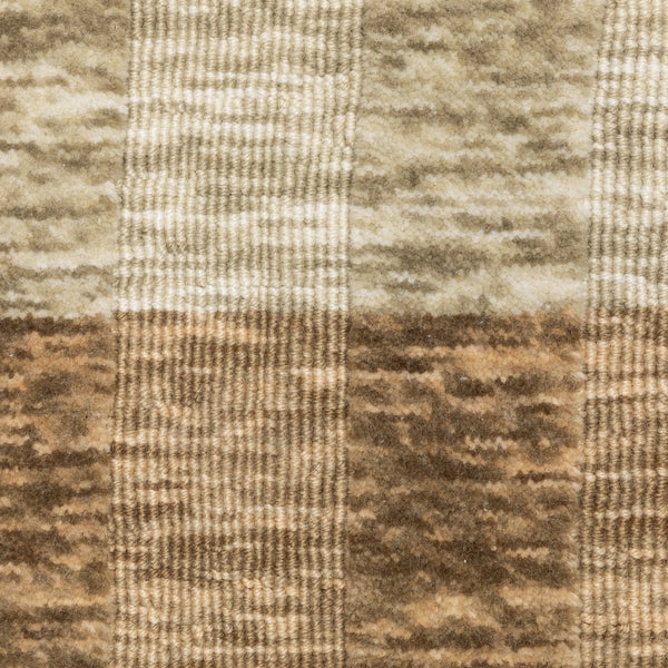 Oriental Weavers Thatcher Hand‑Loomed Beige Rust Plaid Area Rug 8'X10' – Sustainable Pet, Soft Wool Look, Low-Shedcomfort TTHA04243305ST