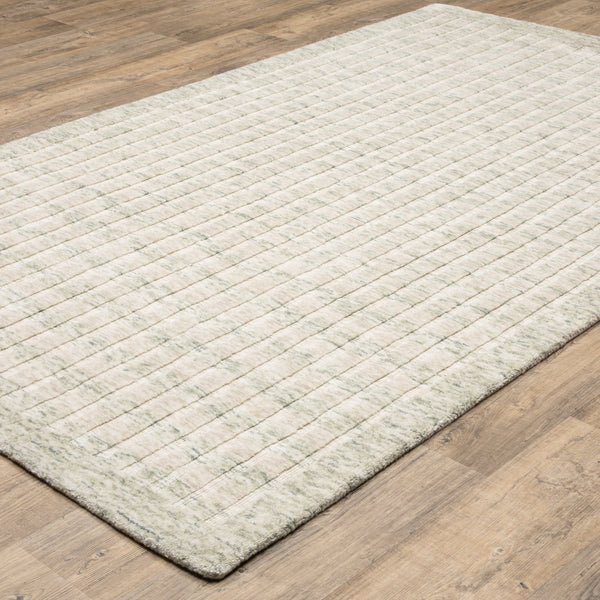 Oriental Weavers Thatcher Indoor Area Rug - Modern Geometric Design, Eco-friendly Pet Yarn, Easy To Clean & Stylish Beige,Sage Green Pet Fibers Ttha05152243st