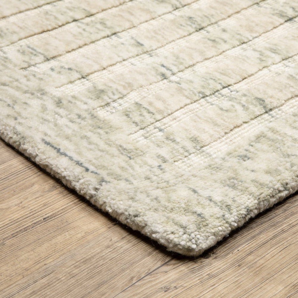 Oriental Weavers Thatcher Indoor Area Rug - Modern Geometric Design, Eco-friendly Pet Yarn, Easy To Clean & Stylish Beige,Sage Green Pet Fibers Ttha05152243st