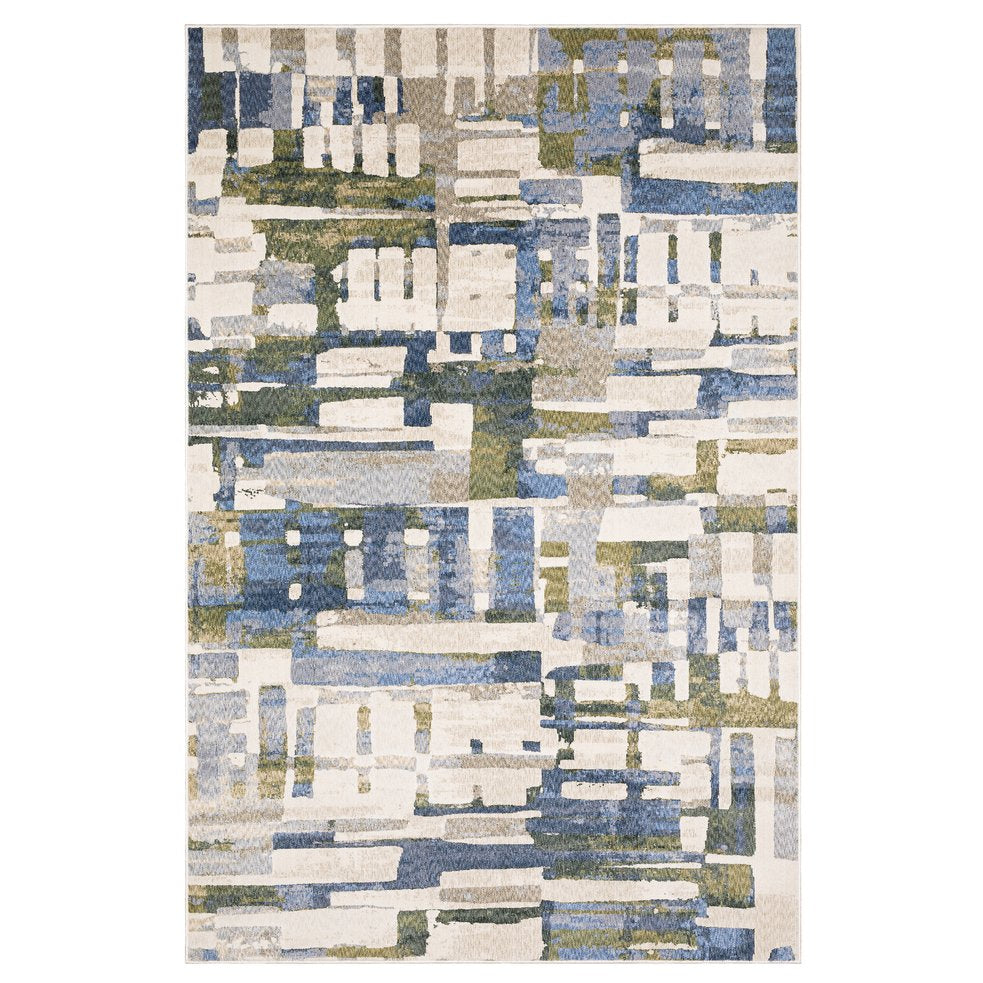 Oriental Weavers Tisdell Vibrantly Colored Abstract Area Rug - Soft Polyester, Modern Design For Any Indoor Space Blue,Green Polyester Ttis01116168st