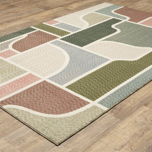 Oriental Weavers Tisdell Vibrant Abstract Area Rug - Luxurious Soft Polyester, Modern Design For Any Indoor Space Green,Multi Polyester Ttis02200296st