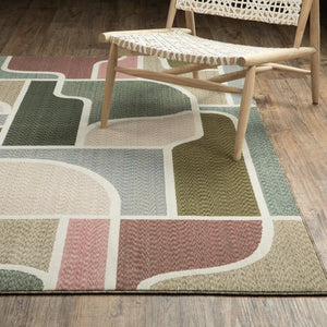 Oriental Weavers Tisdell Vibrant Abstract Area Rug - Luxurious Soft Polyester, Modern Design For Any Indoor Space Green,Multi Polyester Ttis02200296st
