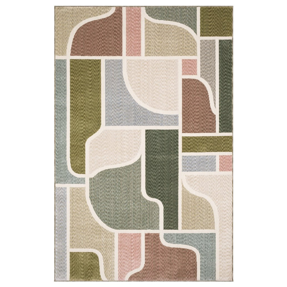 Oriental Weavers Tisdell Vibrant Abstract Area Rug - Luxurious Soft Polyester, Modern Design For Any Indoor Space Green,Multi Polyester Ttis02200296st