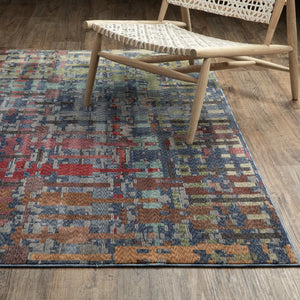 Oriental Weavers Tisdell Vibrant Blue Multi Indoor Area Rug - Soft Space-dyed Polyester With Modern Abstract Design Blue,Multi Polyester Ttis03068235st