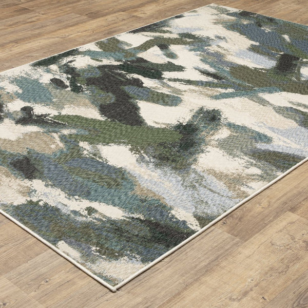 Oriental Weavers Tisdell Vibrant Abstract Indoor Area Rug - Soft Space-dyed Polyester In Jewel And Earth Tones Blue,Green Polyester Ttis04116168st