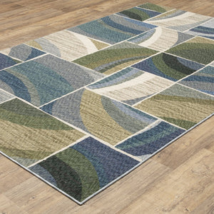 Oriental Weavers Tisdell Vibrant Indoor Area Rug - Soft Space-dyed Polyester With Modern Abstract Design For Your Home Blue,Green Polyester Ttis06200296st