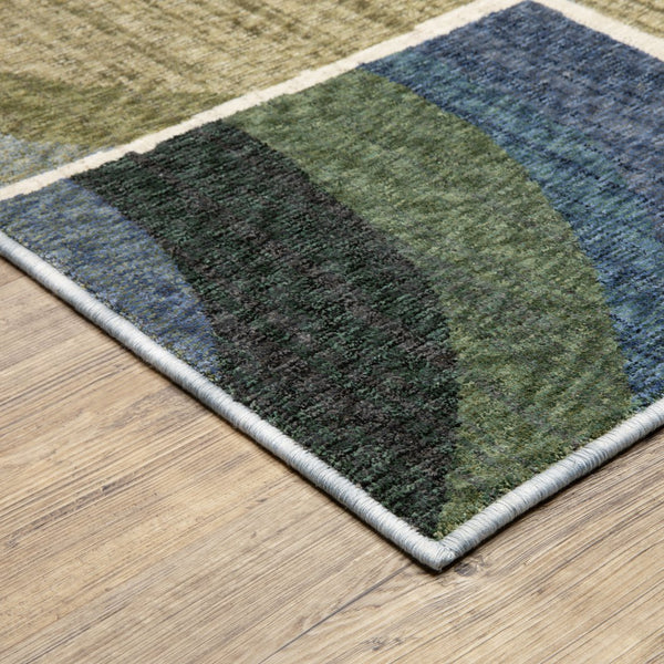 Oriental Weavers Tisdell Vibrant Indoor Area Rug - Soft Space-dyed Polyester With Modern Abstract Design For Your Home Blue,Green Polyester Ttis06068235st