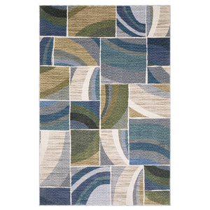 Oriental Weavers Tisdell Vibrant Indoor Area Rug - Soft Space-dyed Polyester With Modern Abstract Design For Your Home Blue,Green Polyester Ttis06068235st