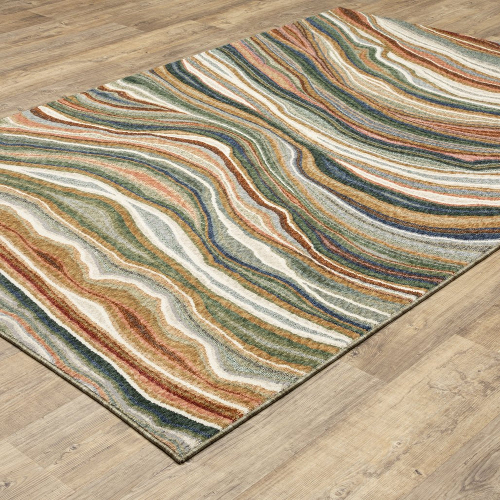 Oriental Weavers Tisdell Vibrant Multi-colored Area Rug – Soft Space-dyed Polyester With Modern Abstract Design Multi,Colored Polyester Ttis07240340st