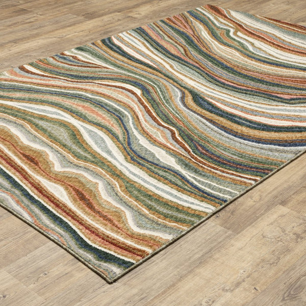Oriental Weavers Tisdell Vibrant Multi-colored Area Rug – Soft Space-dyed Polyester With Modern Abstract Design Multi,Colored Polyester Ttis07240340st