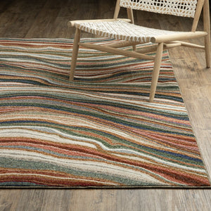 Oriental Weavers Tisdell Vibrant Multi-colored Area Rug – Soft Space-dyed Polyester With Modern Abstract Design Multi,Colored Polyester Ttis07240340st