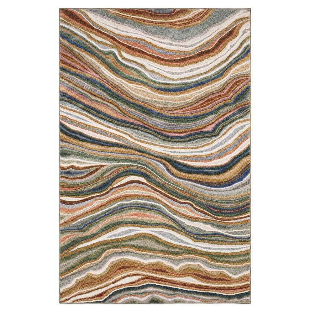 Oriental Weavers Tisdell Vibrant Multi-colored Area Rug – Soft Space-dyed Polyester With Modern Abstract Design Multi,Colored Polyester Ttis07240340st