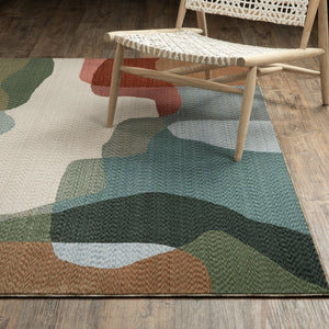 Oriental Weavers Tisdell Vibrant Indoor Area Rug - Soft Space-dyed Polyester With Modern Abstract Design, Made In Egypt Multi,Colored Polyester Ttis11200296st