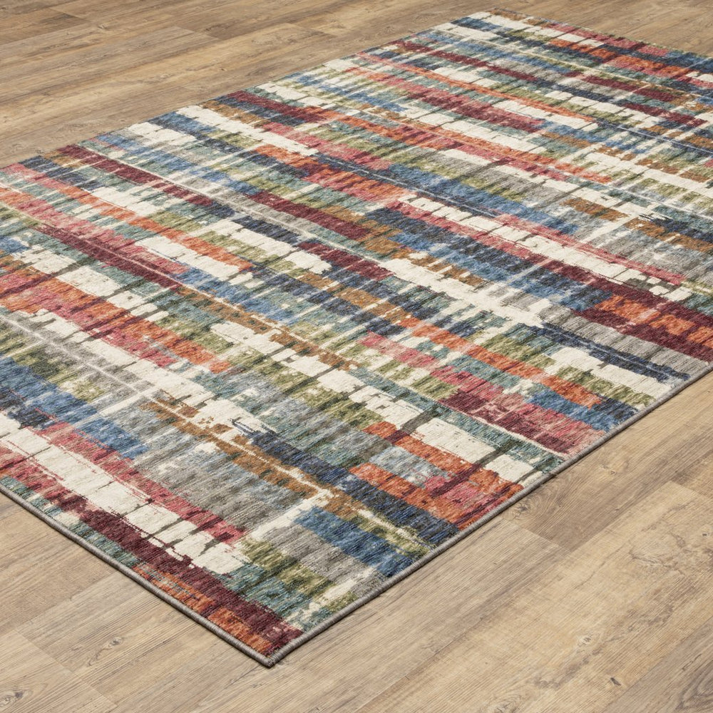 Oriental Weavers Tisdell Multi-colored Indoor Area Rug - Vibrant Abstract Design In Soft Polyester For Modern Spaces Multi,Colored Polyester Ttis12116168st