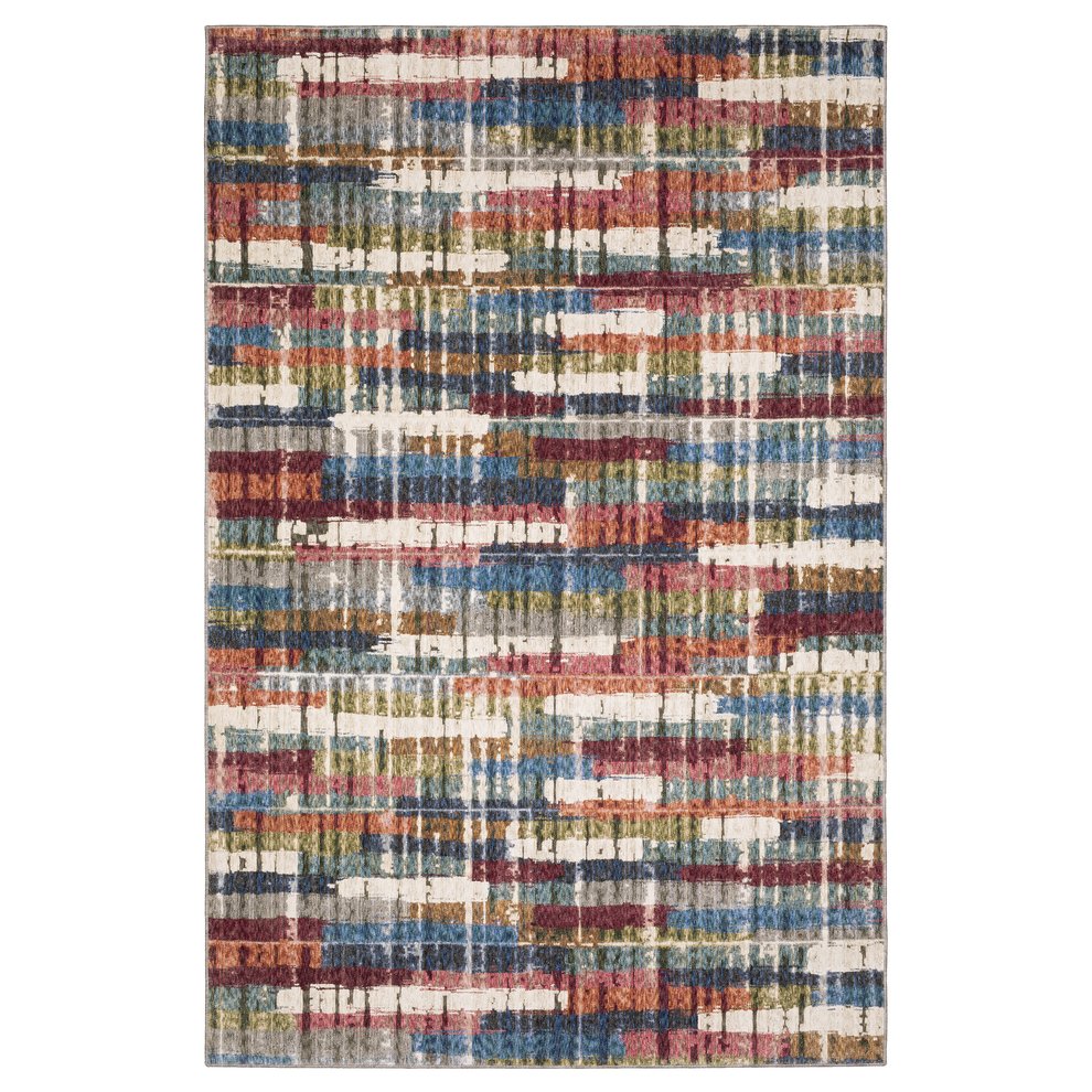 Oriental Weavers Tisdell Multi-colored Indoor Area Rug - Vibrant Abstract Design In Soft Polyester For Modern Spaces Multi,Colored Polyester Ttis12116168st