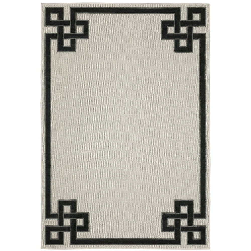 Oriental Weavers Torrey Indoor/Outdoor Area Rug - Tri-colored Loop Texture In Marine Blue, Charcoal & Platinum Light Grey,Black Polypropylene T1530i240305st