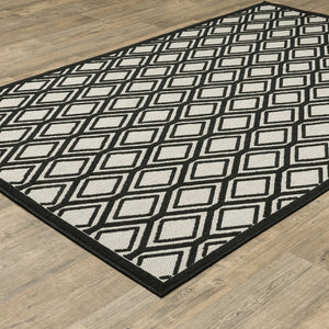 Oriental Weavers Torrey Indoor/Outdoor Area Rug - Tactile Flatwoven And Loop Textures In Marine Blue & Charcoal Light Grey,Black Polypropylene T4151g055114st