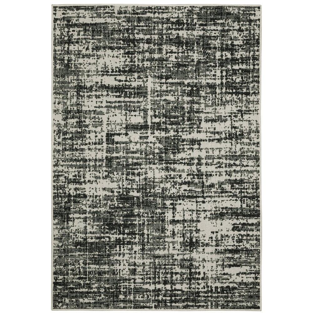 Oriental Weavers Torrey Indoor/Outdoor Area Rug - Textured Loop And Flatwoven Design In Marine Blue And Charcoal Black,Light Grey Polypropylene T531w1055114st
