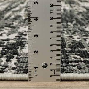 Oriental Weavers Torrey Indoor/Outdoor Area Rug - Textured Loop And Flatwoven Design In Marine Blue And Charcoal Black,Light Grey Polypropylene T531w1055114st