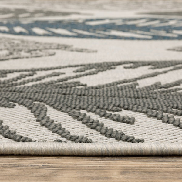 Oriental Weavers Torrey Indoor/Outdoor Area Rug - Stylish Flatwoven And Loop Textures In Marine Blue And Charcoal Light Grey,Grey Polypropylene T5570y240305st