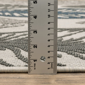 Oriental Weavers Torrey Indoor/Outdoor Area Rug - Stylish Flatwoven And Loop Textures In Marine Blue And Charcoal Light Grey,Grey Polypropylene T5570y240305st