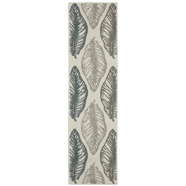 Oriental Weavers Torrey Indoor/Outdoor Area Rug - Stylish Flatwoven And Loop Textures In Marine Blue And Charcoal Light Grey,Grey Polypropylene T5570y055220st