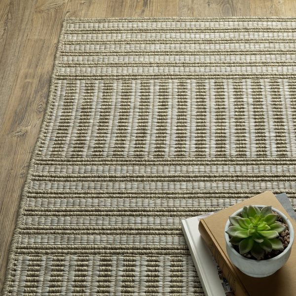 Oriental Weavers Tortuga Indoor/Outdoor Area Rug - Textured Multi-level Design In Neutral Shades For Any Space Tan,Light Brown Polypropylene Ttr02a200280st