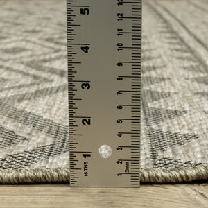 Oriental Weavers Tortuga Indoor/Outdoor Area Rug With Textured Multi-level Design - Stylish & Easy-care Home Accent Tan,Black Polypropylene Ttr03a100152st