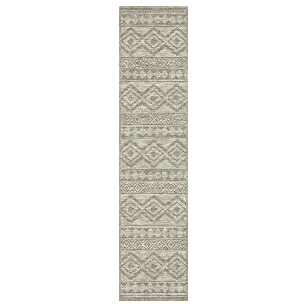 Oriental Weavers Tortuga Indoor/Outdoor Area Rug With Textured Multi-level Design - Stylish & Easy-care Home Accent Tan,Black Polypropylene Ttr03a055230st