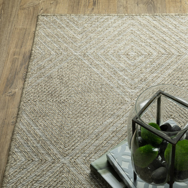 Oriental Weavers Tortuga Indoor/Outdoor Area Rug - Durable Polypropylene With Textured, Global-inspired Design Beige,Beige Polypropylene Ttr05a160220st