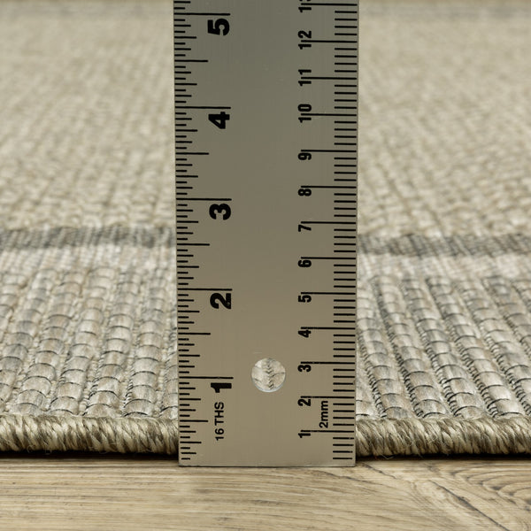 Oriental Weavers Tortuga Indoor/Outdoor Area Rug – Elegant Multi-level Textured Design For Stylish Home Décor Beige,Black Polypropylene Ttr06a160220st
