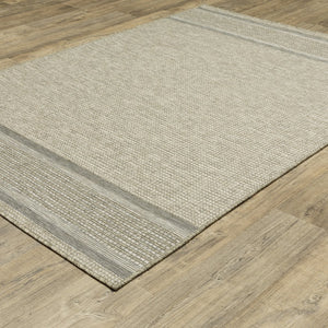 Oriental Weavers Tortuga Indoor/Outdoor Area Rug - Textured Multi-level Design In Neutral Tones For Elegant Spaces Beige,Black Polypropylene Ttr07a240305st