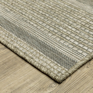 Oriental Weavers Tortuga Indoor/Outdoor Area Rug - Textured Multi-level Design In Neutral Tones For Elegant Spaces Beige,Black Polypropylene Ttr07a240305st