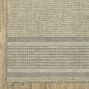 Oriental Weavers Tortuga Indoor/Outdoor Area Rug - Textured Multi-level Design In Neutral Tones For Elegant Spaces Beige,Black Polypropylene Ttr07a240305st