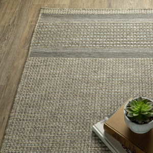 Oriental Weavers Tortuga Indoor/Outdoor Area Rug - Textured Multi-level Design In Neutral Tones For Elegant Spaces Beige,Black Polypropylene Ttr07a240305st