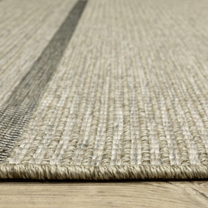 Oriental Weavers Tortuga Indoor/Outdoor Area Rug - Textured Multi-level Design In Neutral Tones For Elegant Spaces Beige,Black Polypropylene Ttr07a240305st