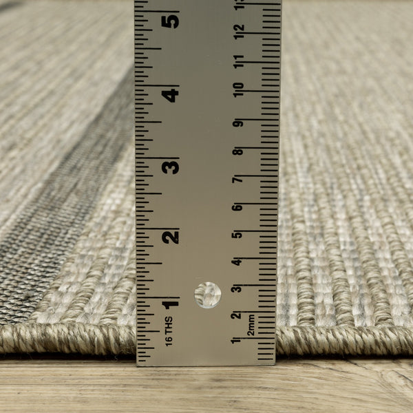 Oriental Weavers Tortuga Indoor/Outdoor Area Rug - Textured Multi-level Design In Neutral Tones For Elegant Spaces Beige,Black Polypropylene Ttr07a240305st