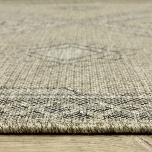 Oriental Weavers Tortuga Indoor/Outdoor Area Rug - Textured Multi-level Design In Neutral Tones For Any Space Beige,Black Polypropylene Ttr08a300390st