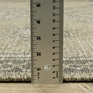 Oriental Weavers Tortuga Indoor/Outdoor Area Rug - Textured Multi-level Design In Neutral Tones For Any Space Beige,Black Polypropylene Ttr08a300390st