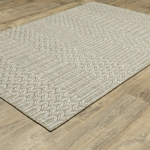 Oriental Weavers Tortuga Indoor/Outdoor Area Rug - Stylish Multi-level Design, Easy-care, Textured Woven Look Beige,Black Polypropylene Ttr09a240305st