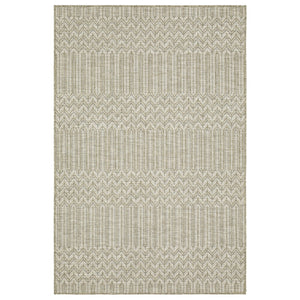 Oriental Weavers Tortuga Indoor/Outdoor Area Rug - Stylish Multi-level Design, Easy-care, Textured Woven Look Beige,Black Polypropylene Ttr09a240305st
