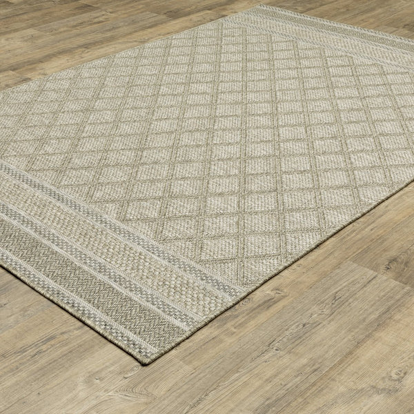 Oriental Weavers Tortuga Indoor/Outdoor Area Rug – Stylish Multi-tonal Design With Easy-care Polypropylene Construction Beige,Black Polypropylene Ttr10a100152st