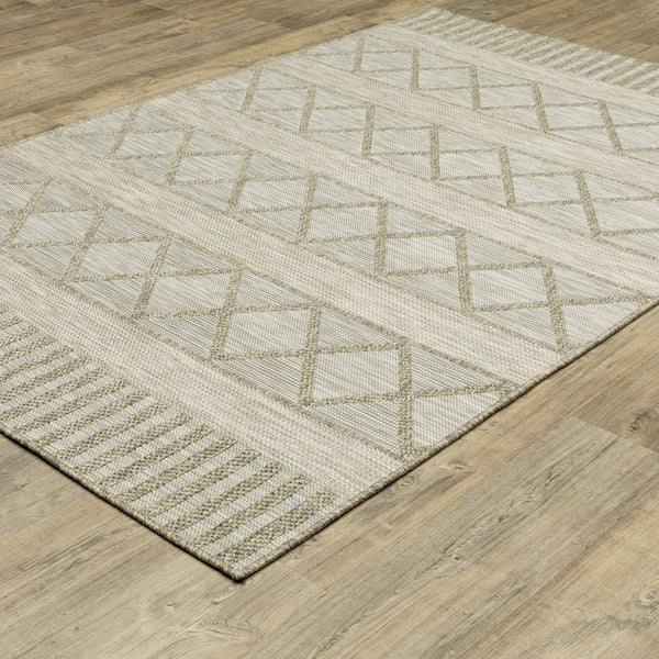 Oriental Weavers Tortuga Indoor/Outdoor Area Rug - Textured Polypropylene Design With Multi-tonal Yarn For Style Tan,Light Brown Polypropylene Ttr11a200280st