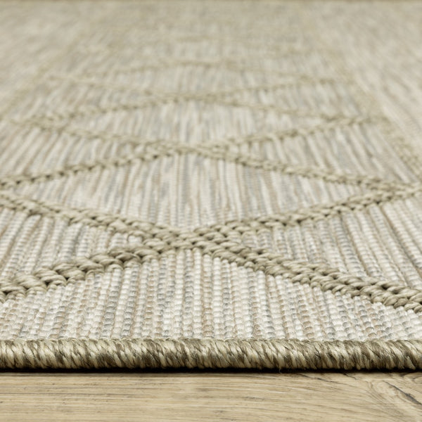 Oriental Weavers Tortuga Indoor/Outdoor Area Rug - Textured Polypropylene Design With Multi-tonal Yarn For Style Tan,Light Brown Polypropylene Ttr11a055230st
